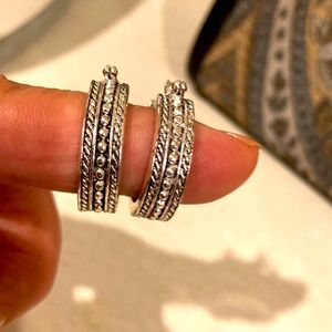 Silver hoop earrings